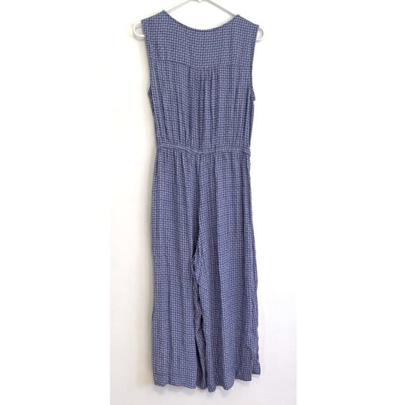 GAP Sleeveless Wrap Jumpsuit Periwinkle Blue / Purple Surplice Cropped NO BELT M - Picture 11 of 13